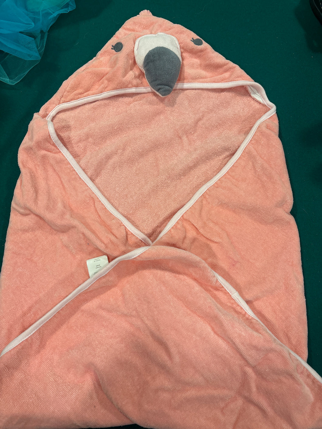 Flamingo hooded towel