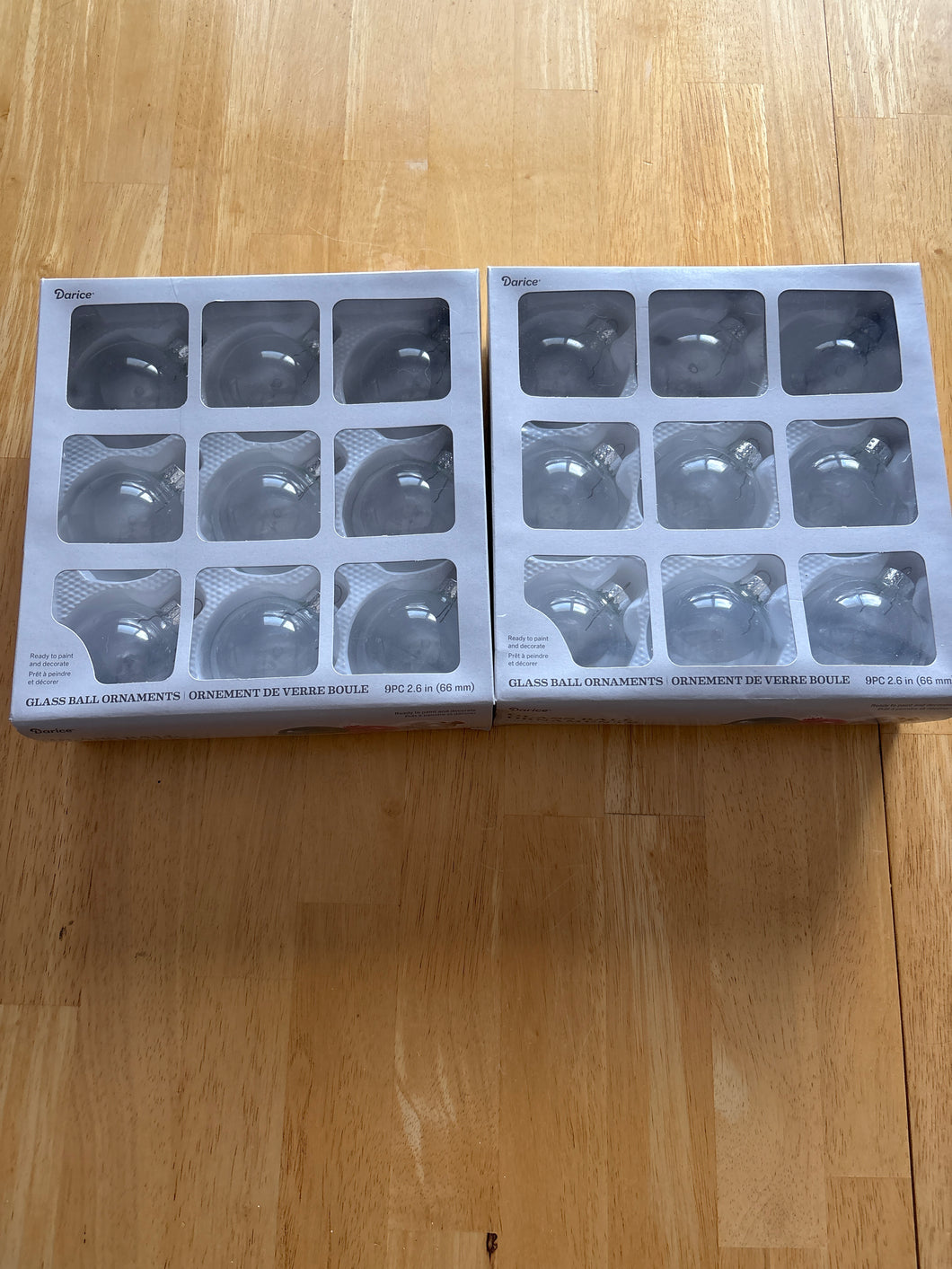 18 GLASS BALL ORNAMENTS FOR CRAFTING. NEW