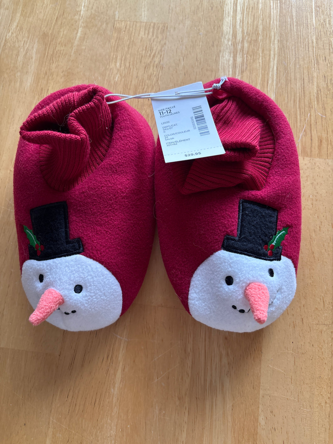 NEW GYMBOREE SNOWMAN SLIPPERS - size Shoes-youth   11