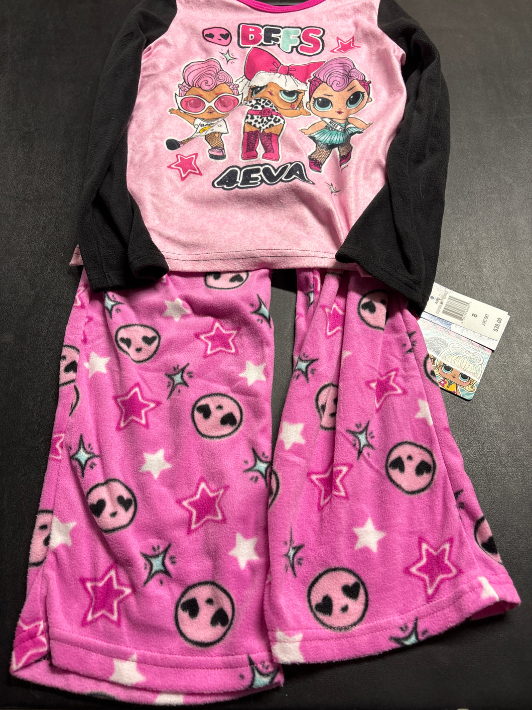 NEW LOL BFFS FLEECE PAJAMAS - size Kids 8