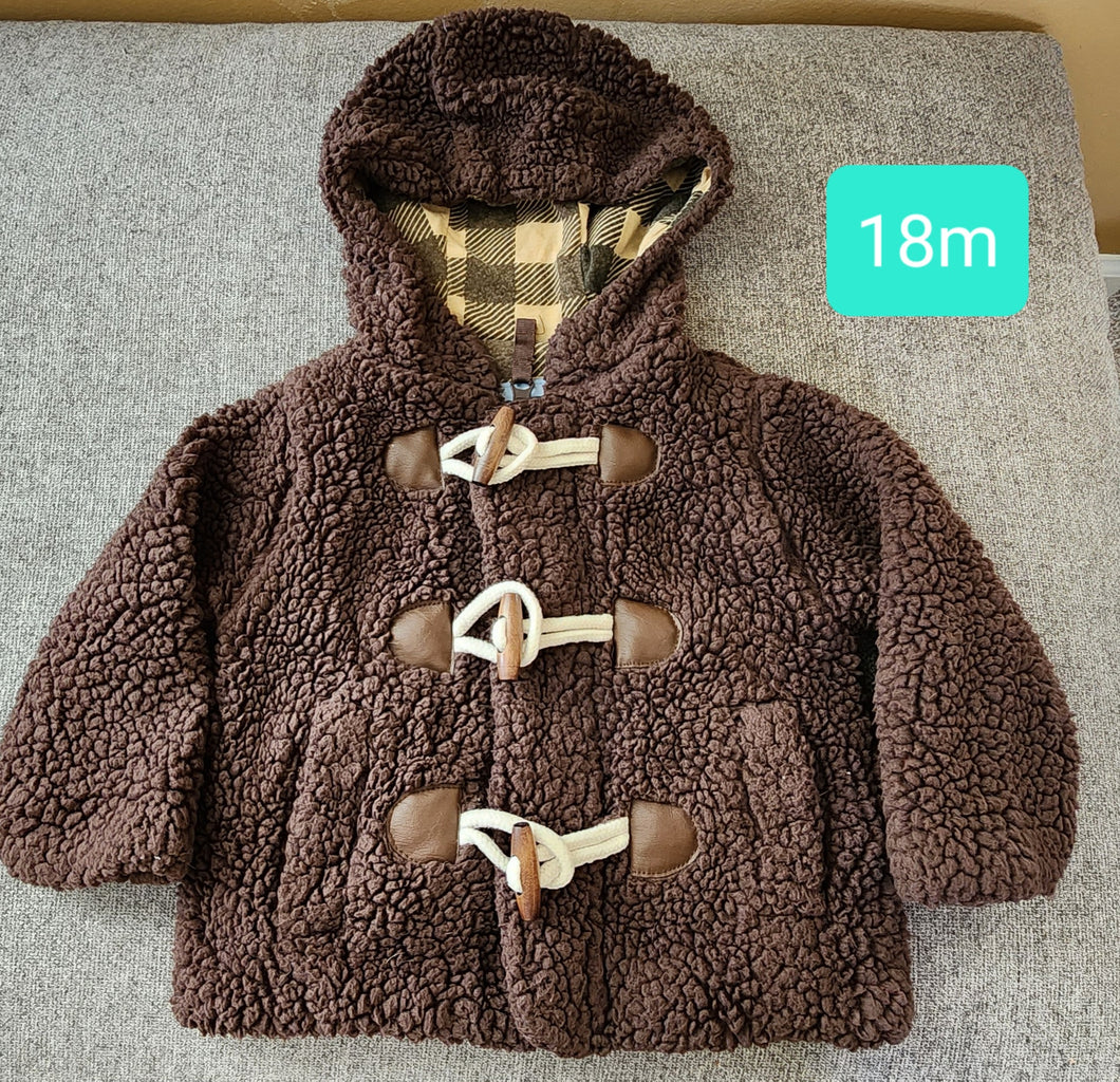 Brown peacoat - size 18 Months
