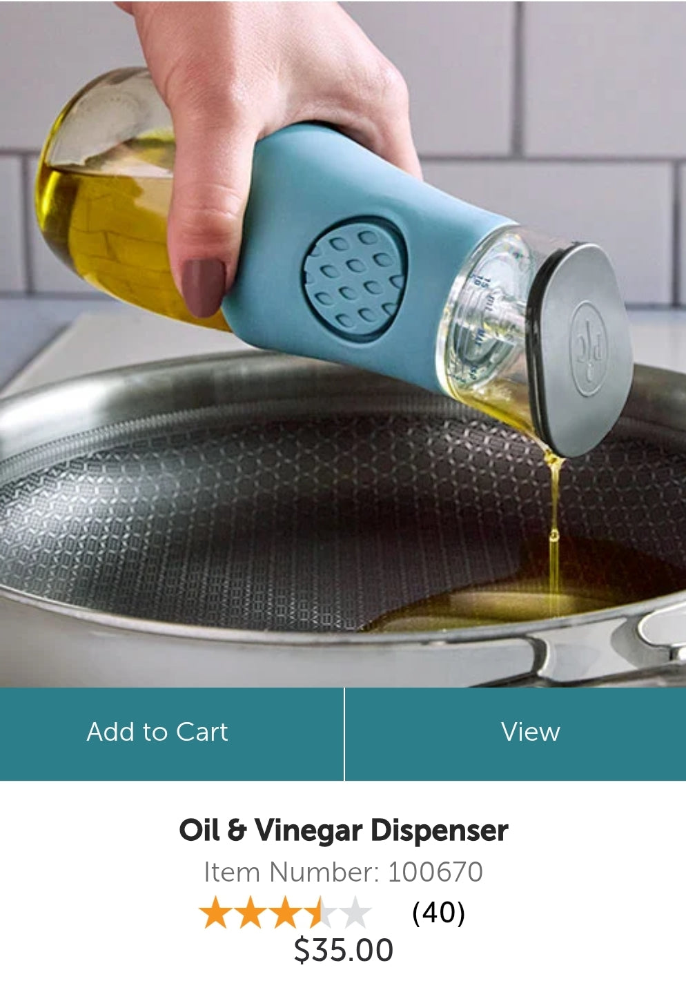 NIB Oil & Vinegar Dispen Pampered Chef