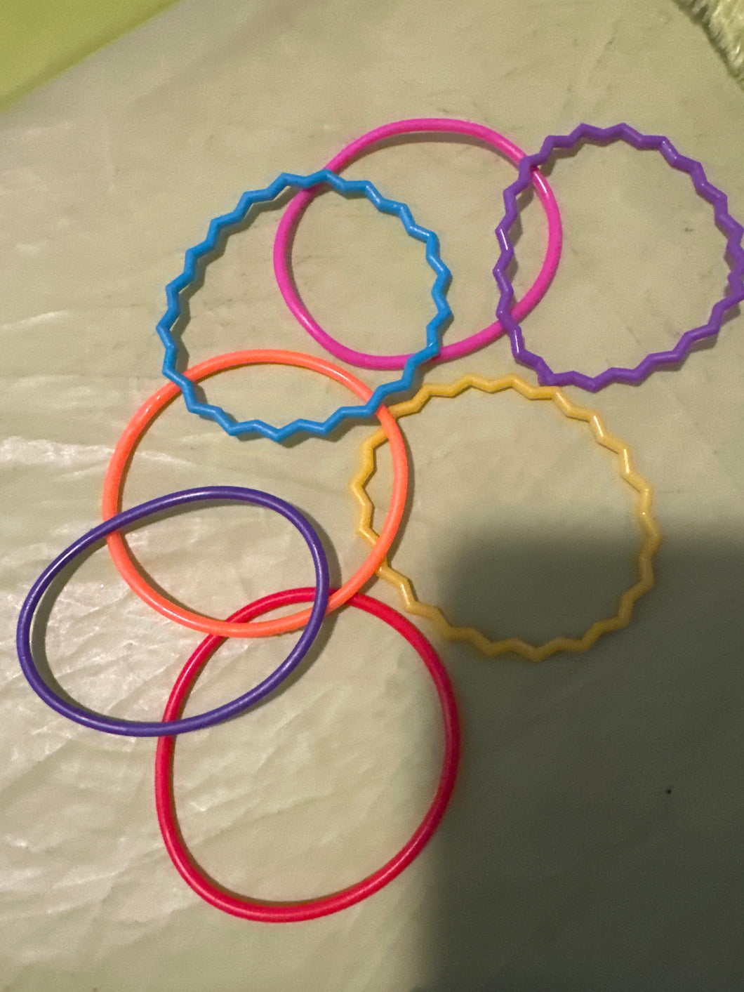 Girls bracelets 7 rubber multi color