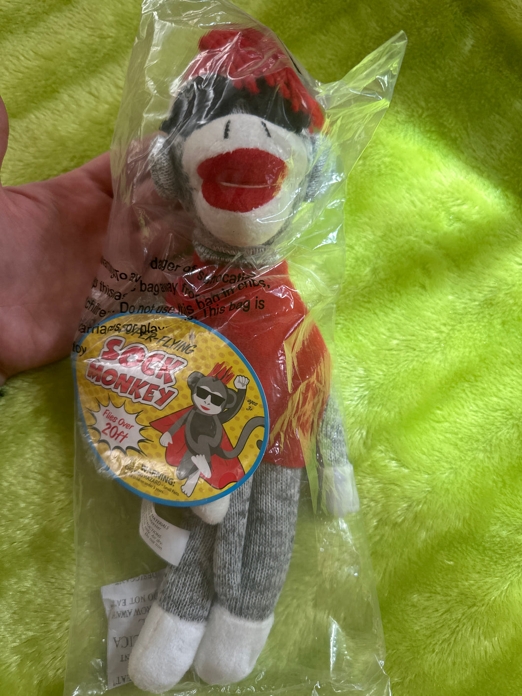 Sock monkey New in bag Super flying over 20ft