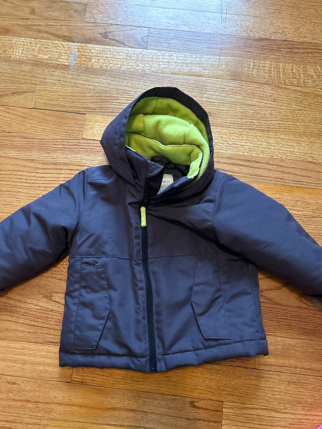 Winter Coat Like New Zip Up, Dark Gray - size 18 Months