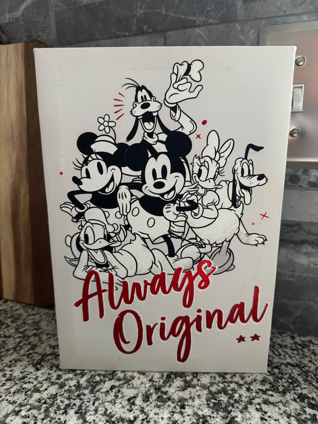 White Mickey Canvas