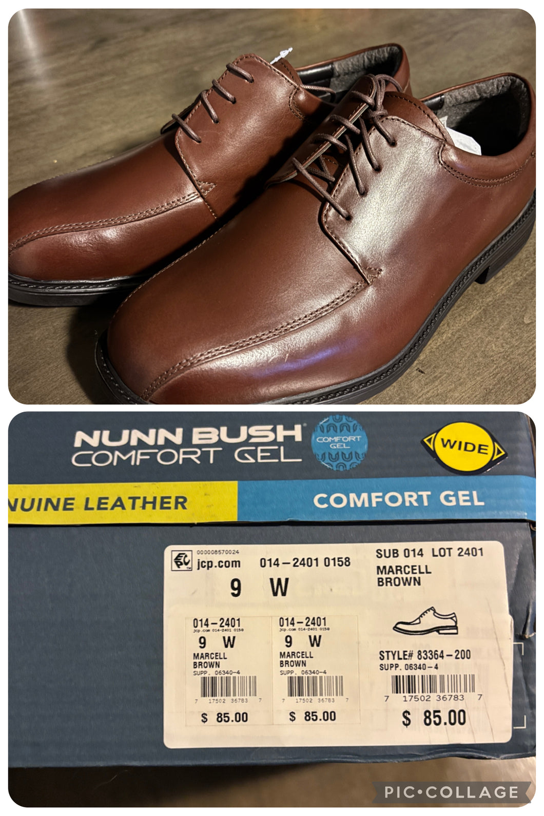 NWT 9W Brown Dress Shoe - size Shoes-Men 9