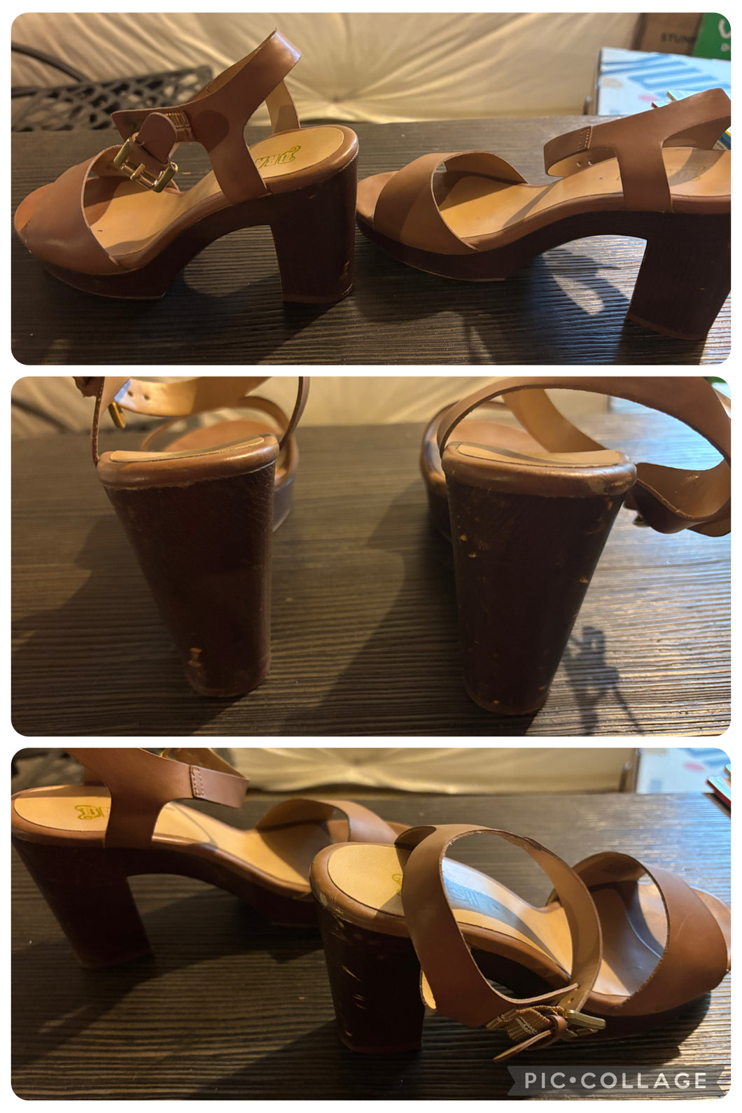Brown Sandals Brash - Neptune Cognac - size Shoes-Womens 6.5