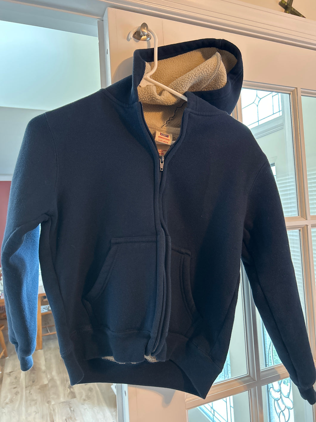 Faded Glory Jacket Sheepa Lined with hood - size Kids 8