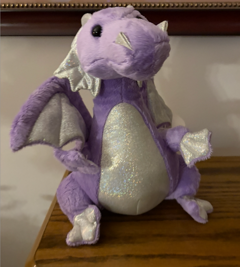 Dragon lt purple plush