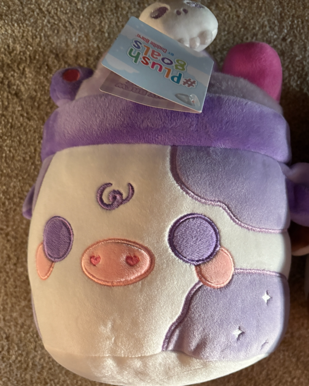Moo Shake Cow plush purple new