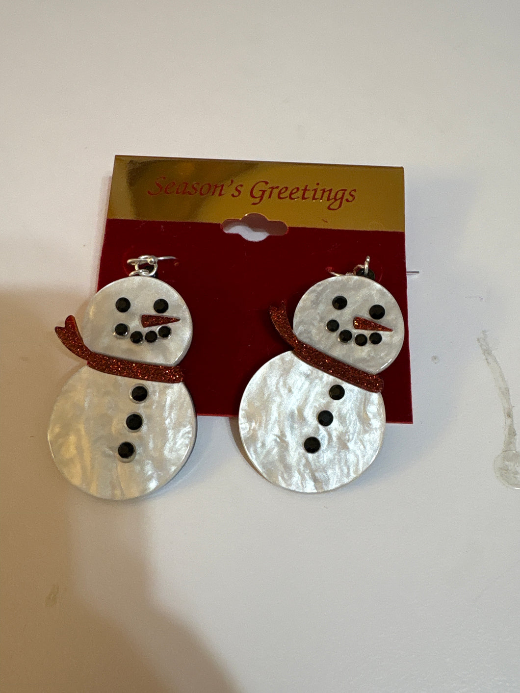 Snowman earrings