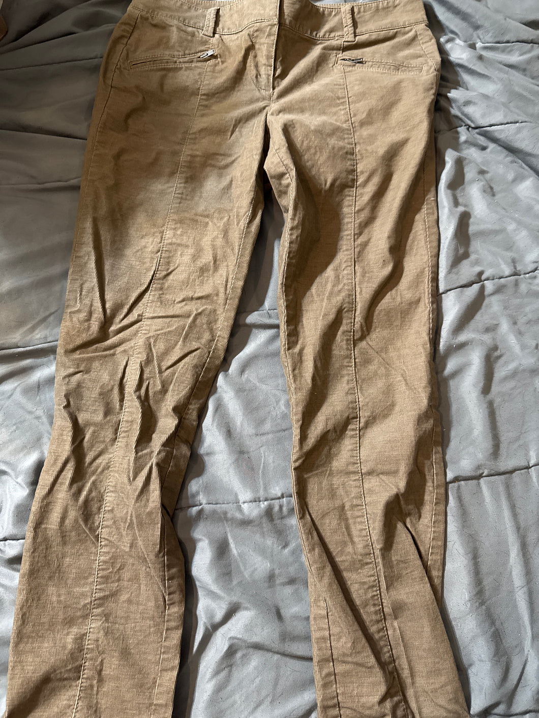 Anne Taylor Tan corduroy Slim  pants - size Women S (4-6)