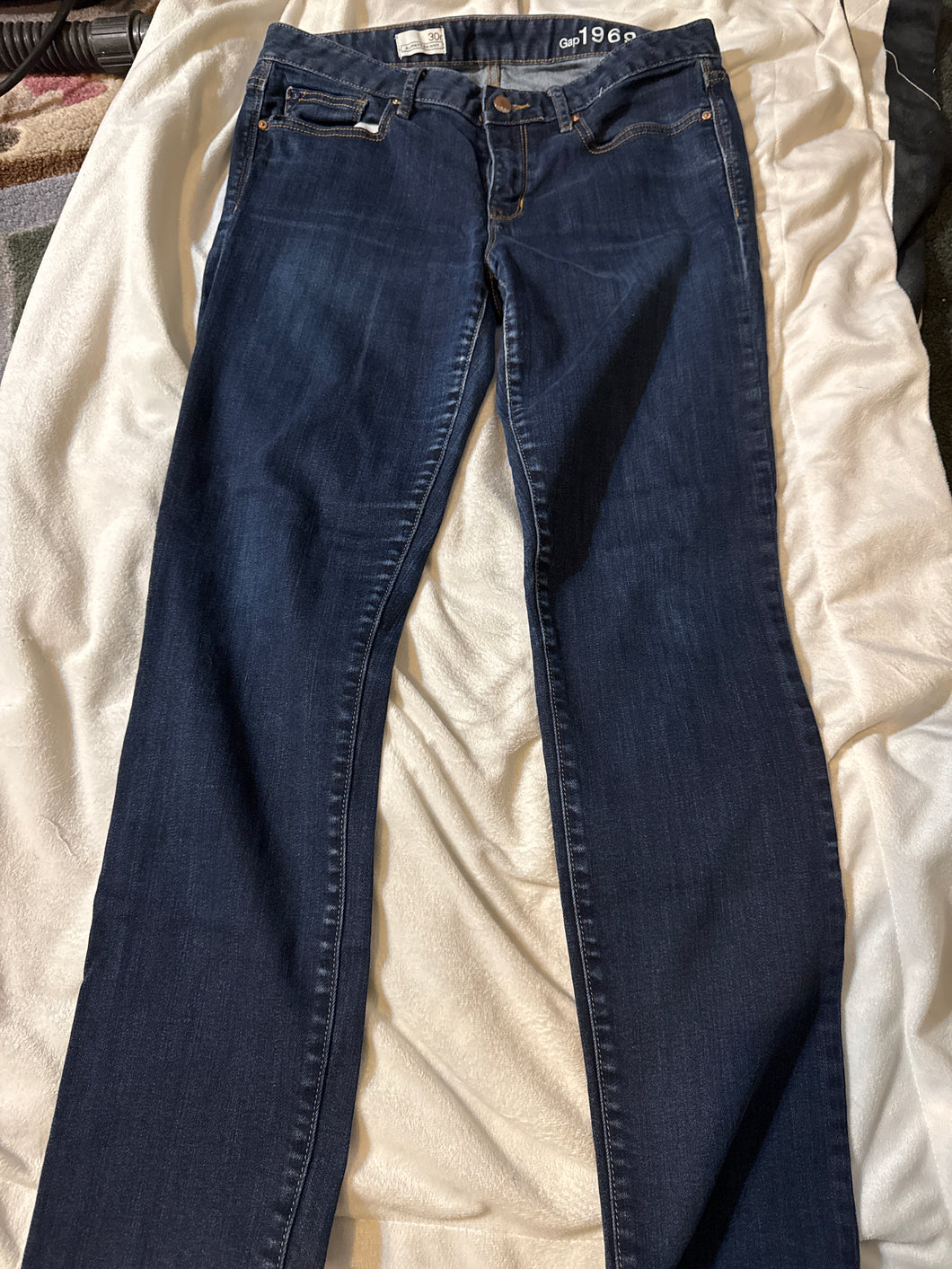 Gap 1969 Always Skinny Blue Denim sz30R Jeans - size Women L (12)
