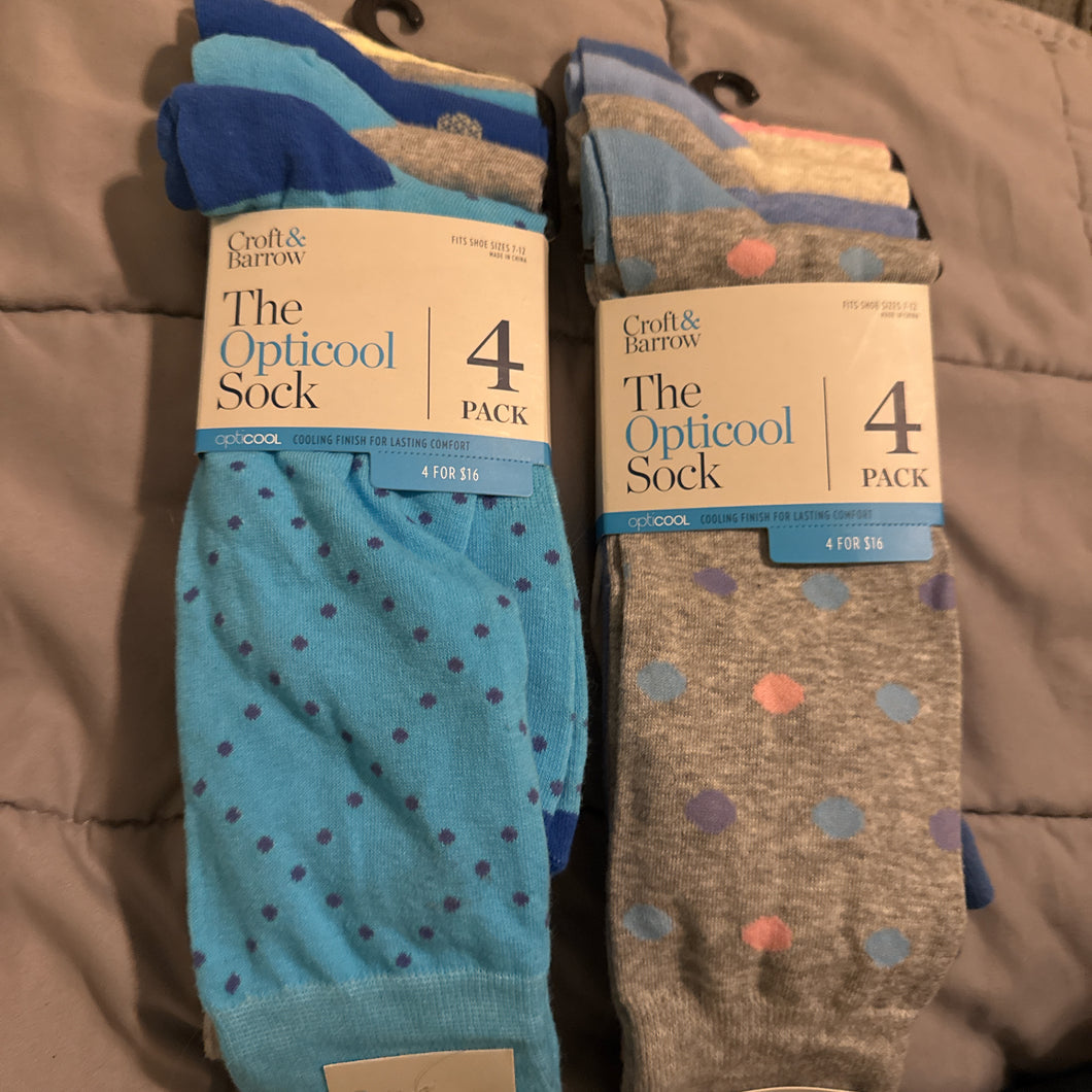 Croft & Barrow 4pk Opticool Socks New