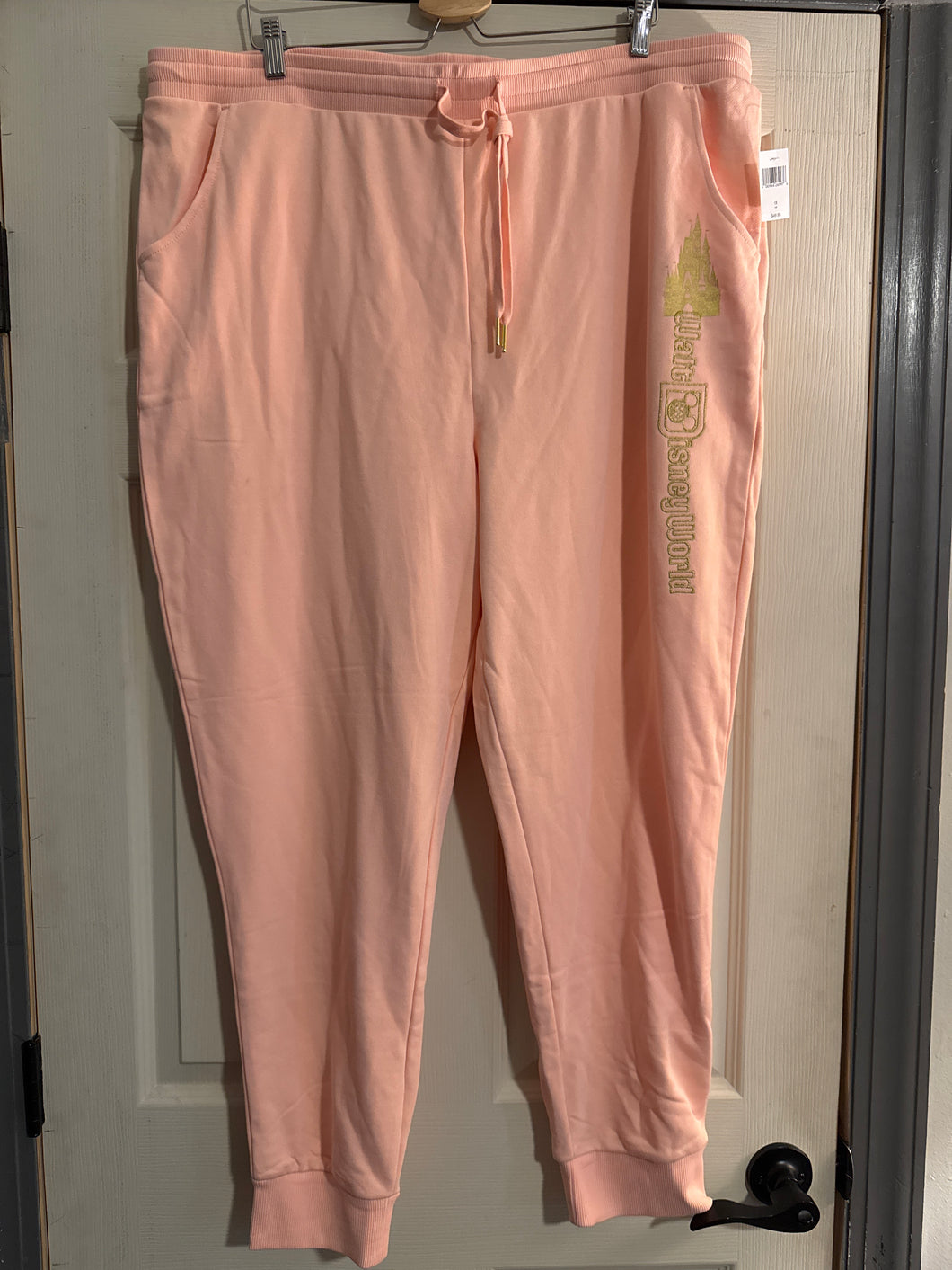 Walt Disney World jogger NEW Pink/peach fleece - size Women 1XL (16-18)