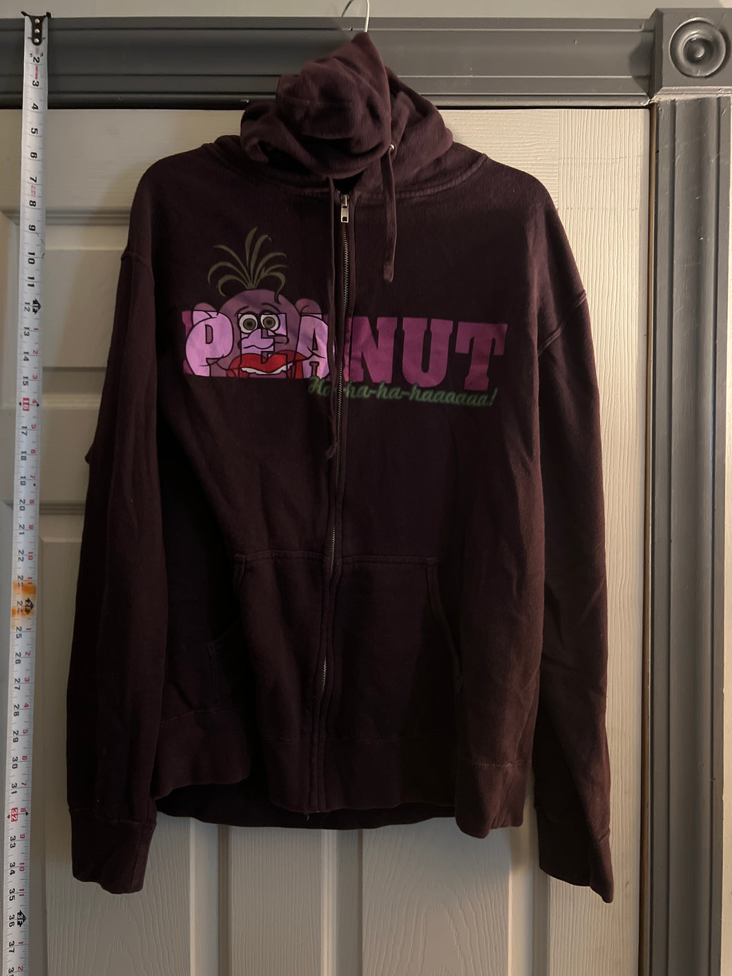 UNISEX JEFF DUNHAM PEANUT Zip HOODIE - size Women XL (14)