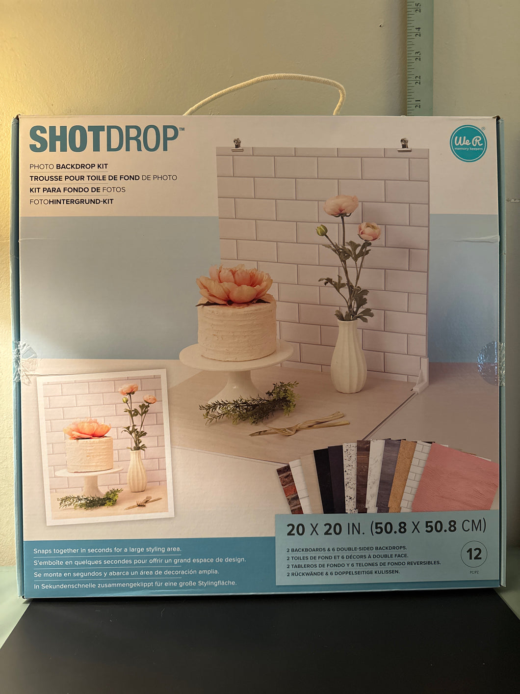 Photo Backdrop Kit NEW ShotDrop 20x20 12pcs