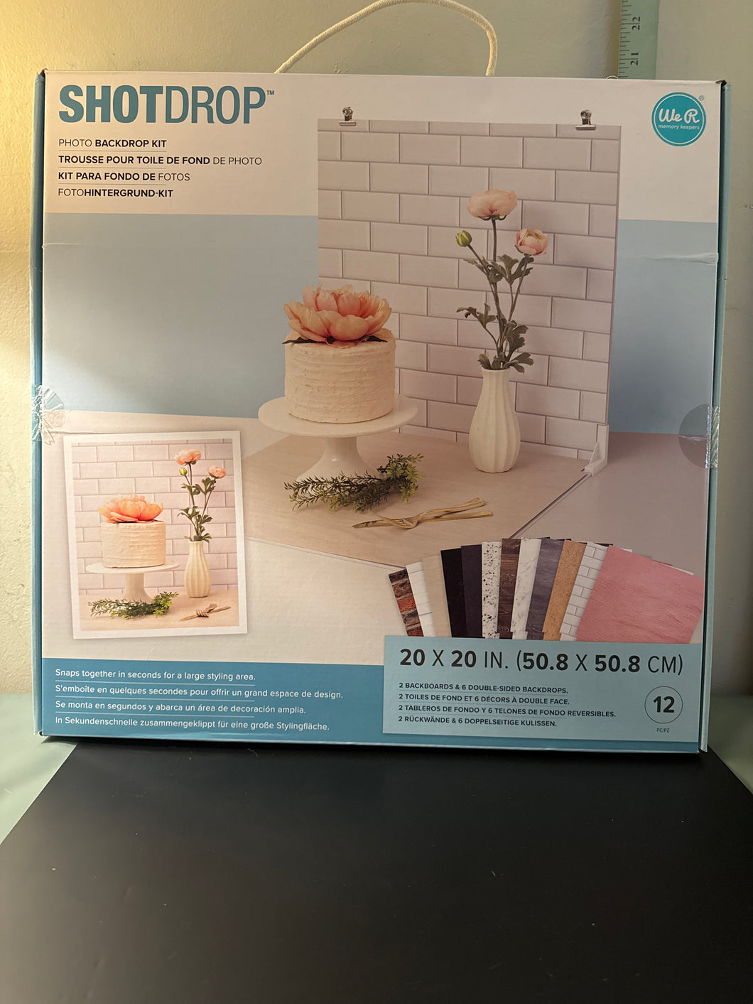 Photo Backdrop Kit NEW ShotDrop 20x20 12 pcs