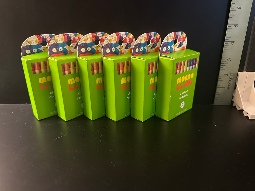 6 boxes Crayons 24 ct Mondo Llama NEW