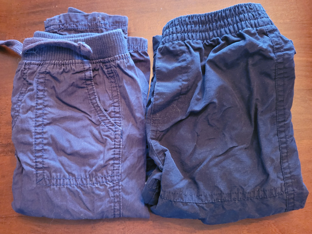 2 navy blue pants - size 18 Months