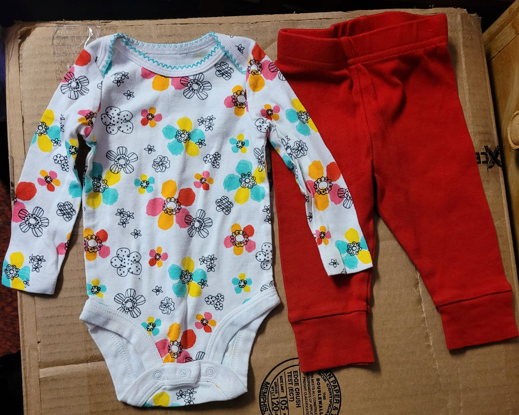 Flower outfit Long sleeve flower - size 6 Months