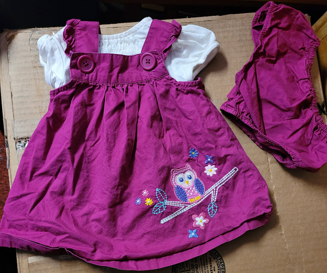 Owl dress Dress w owl - size 0-3 Months