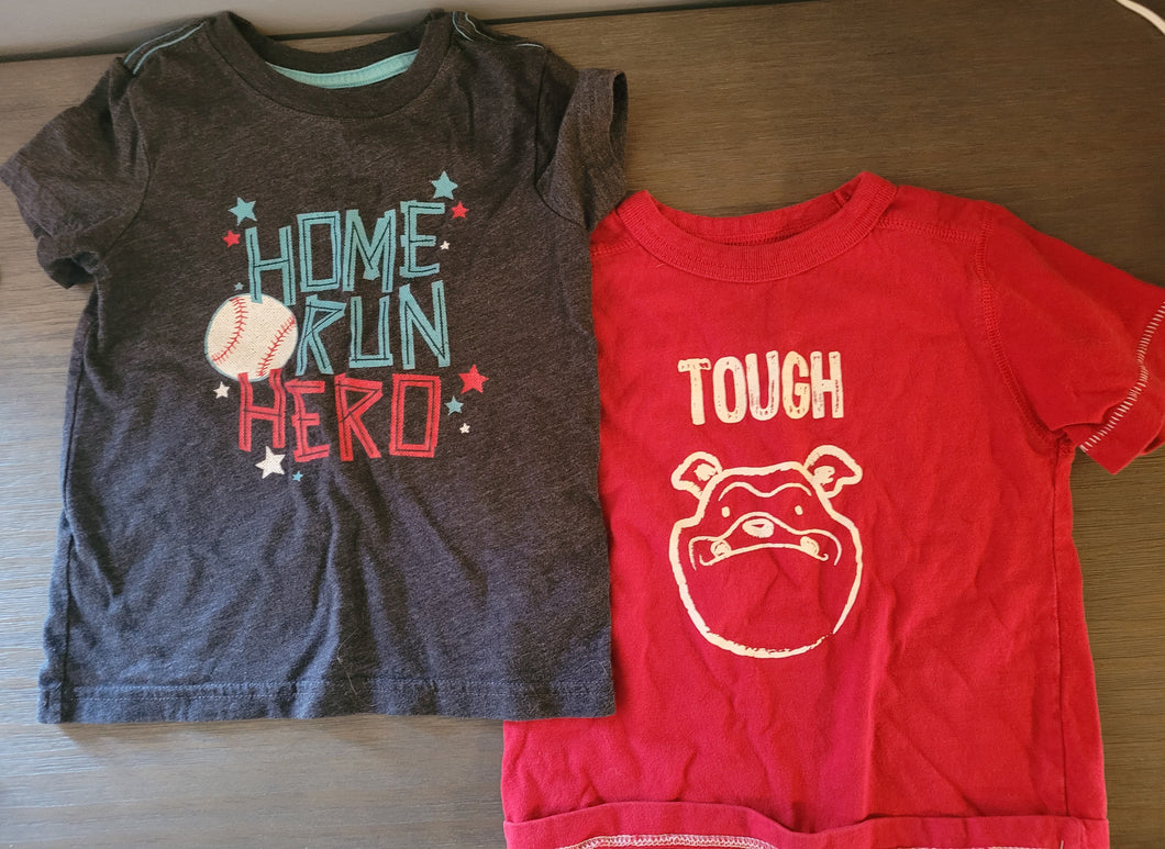 2 tshirt Home run hero and - size 2T