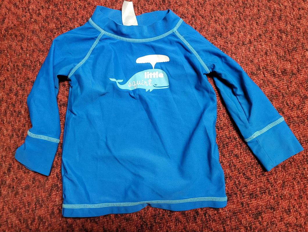 Swim shirt Little squirt whale - size 6-9 Months