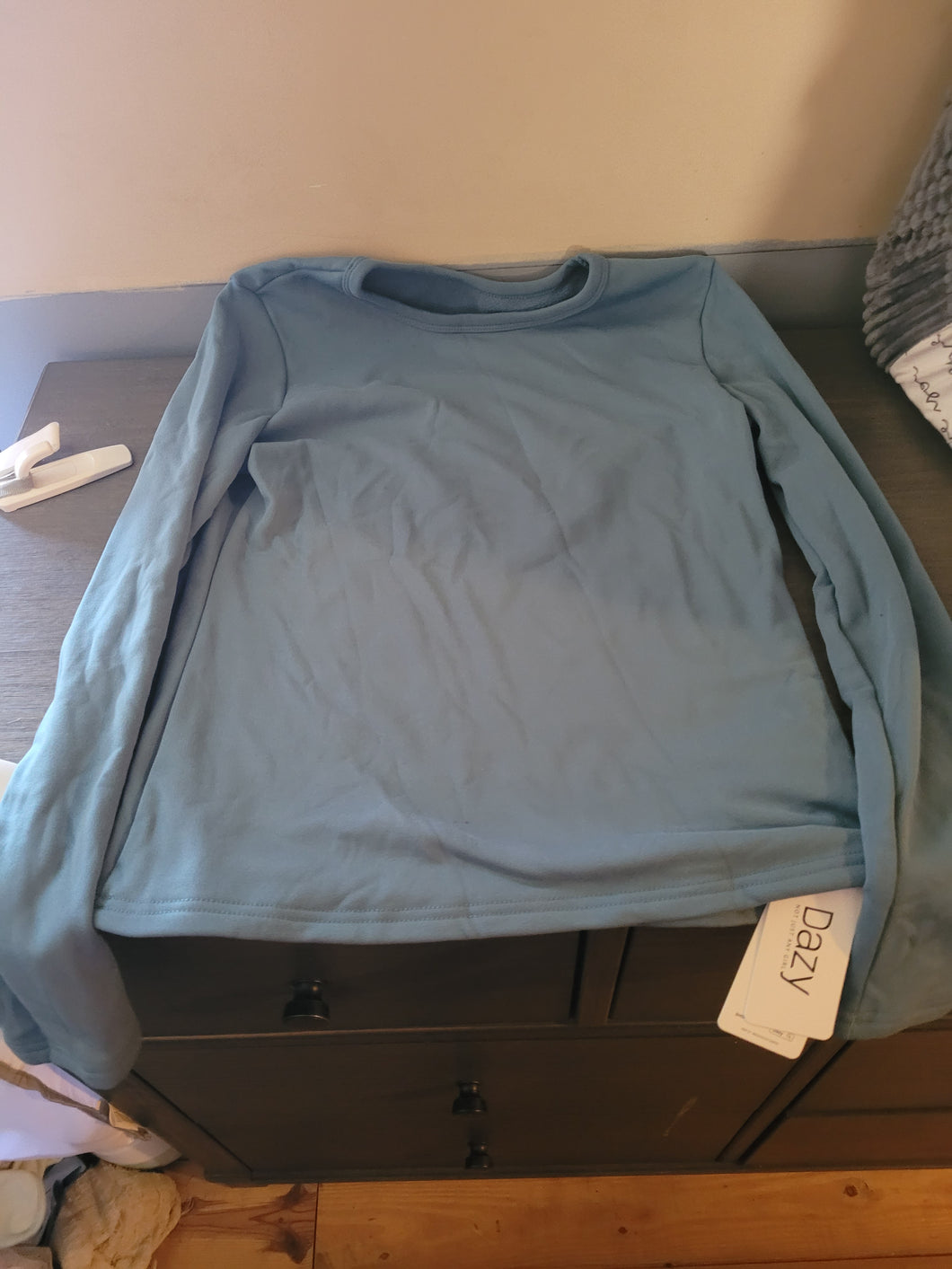 Teal fleece Line shirt Long sleeve shirt - size Women XL (14)