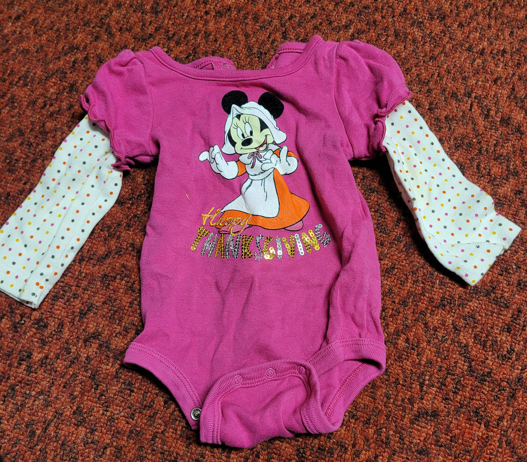 Minnie mouse Thanksgivin  - size 6 Months