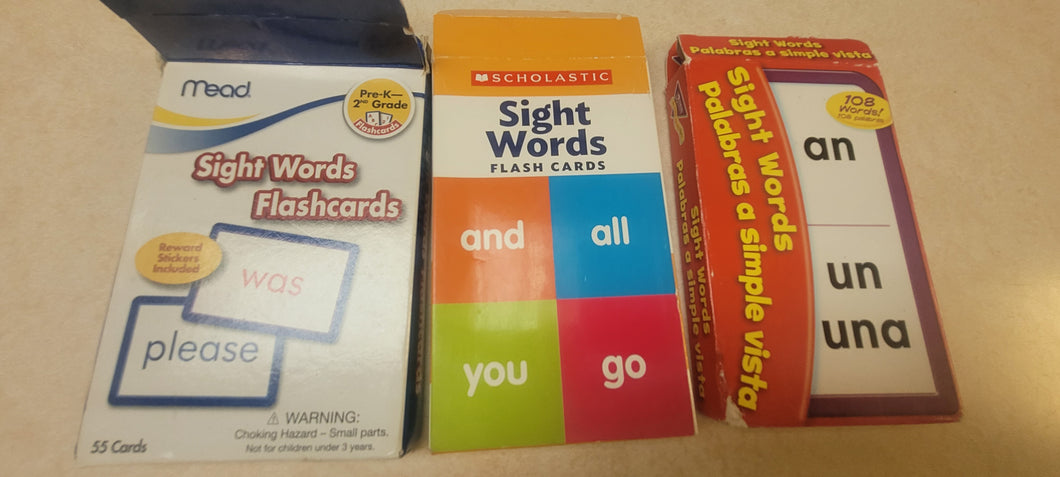 Flash Cards 3 sets