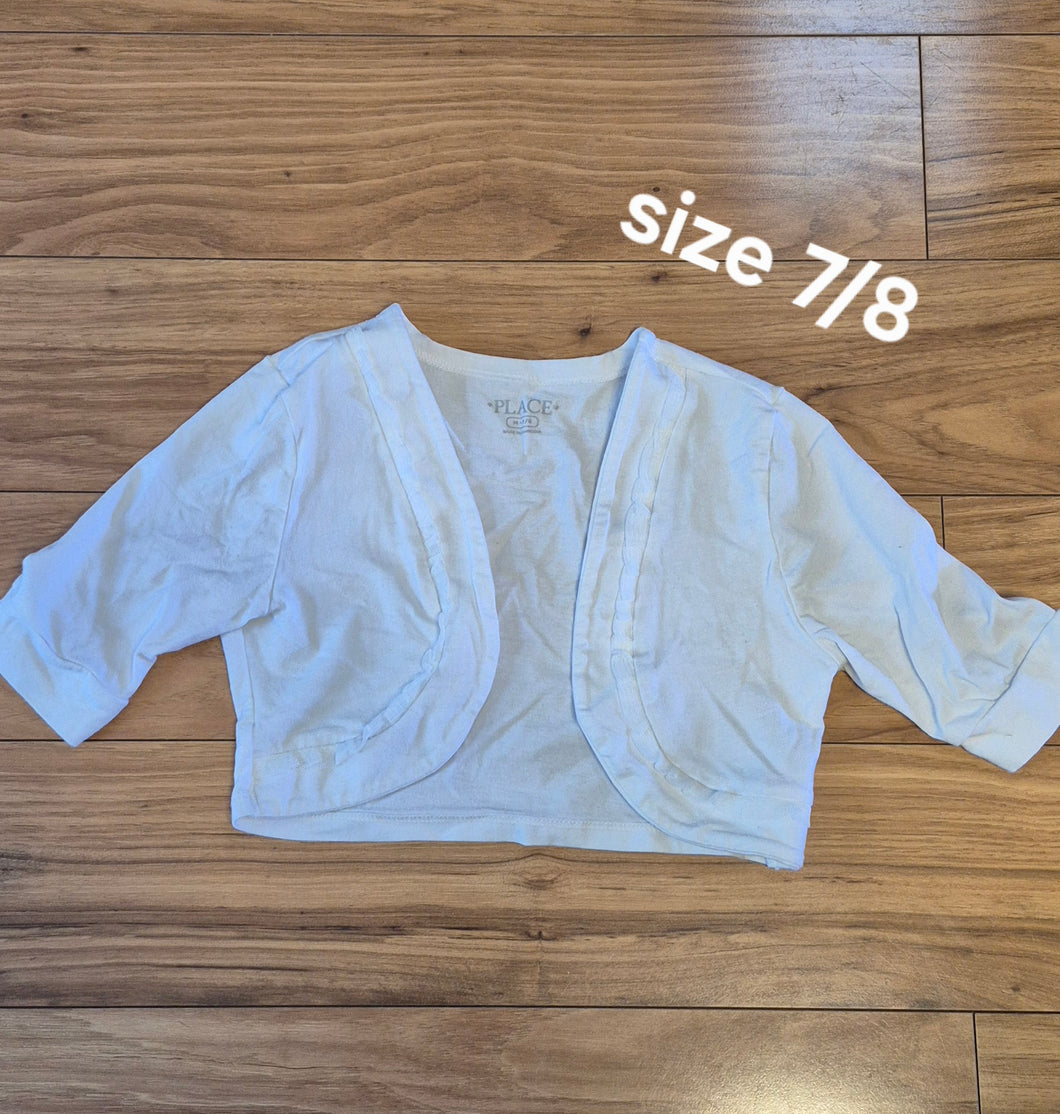 cardigan white 7/8 - size Kids 7