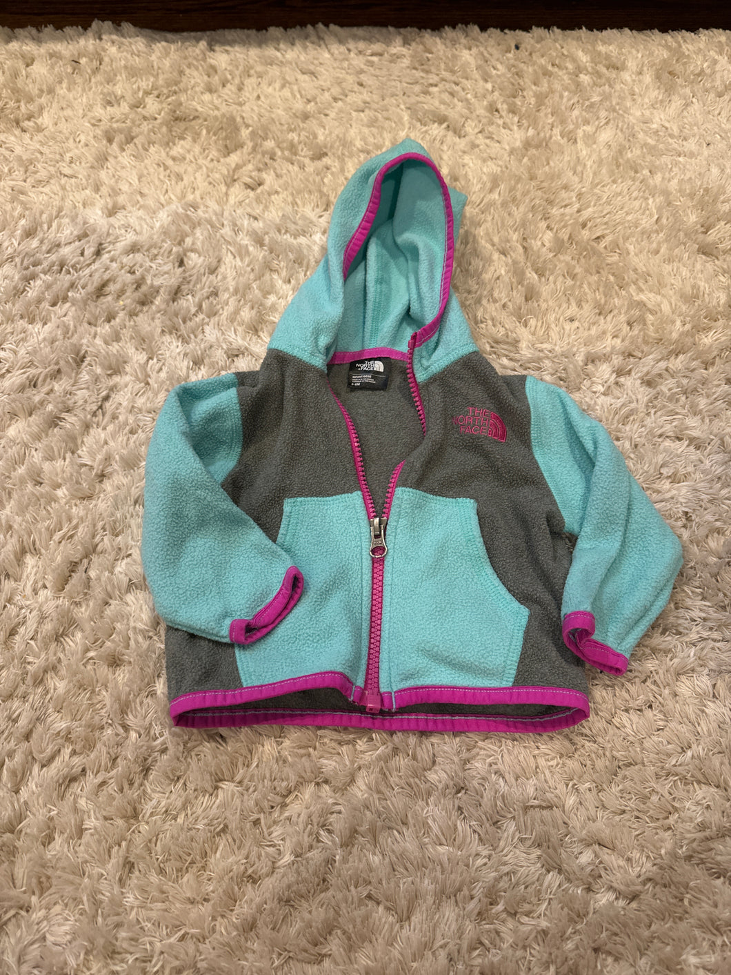 North Face fleece zip up  - size 3-6 Months