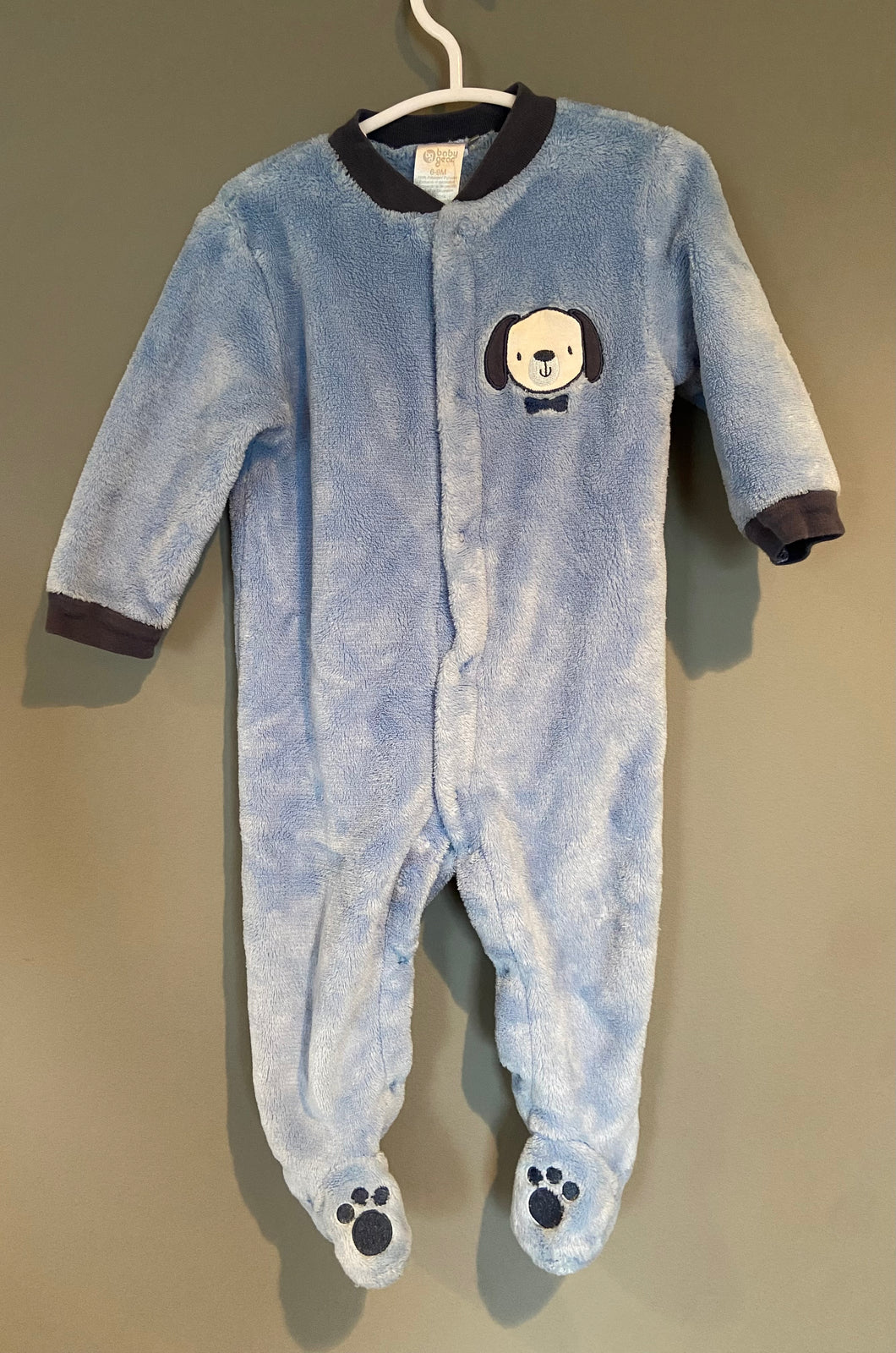 Baby Gear fleece pajamas 6-9M, dog - size 6-9 Months