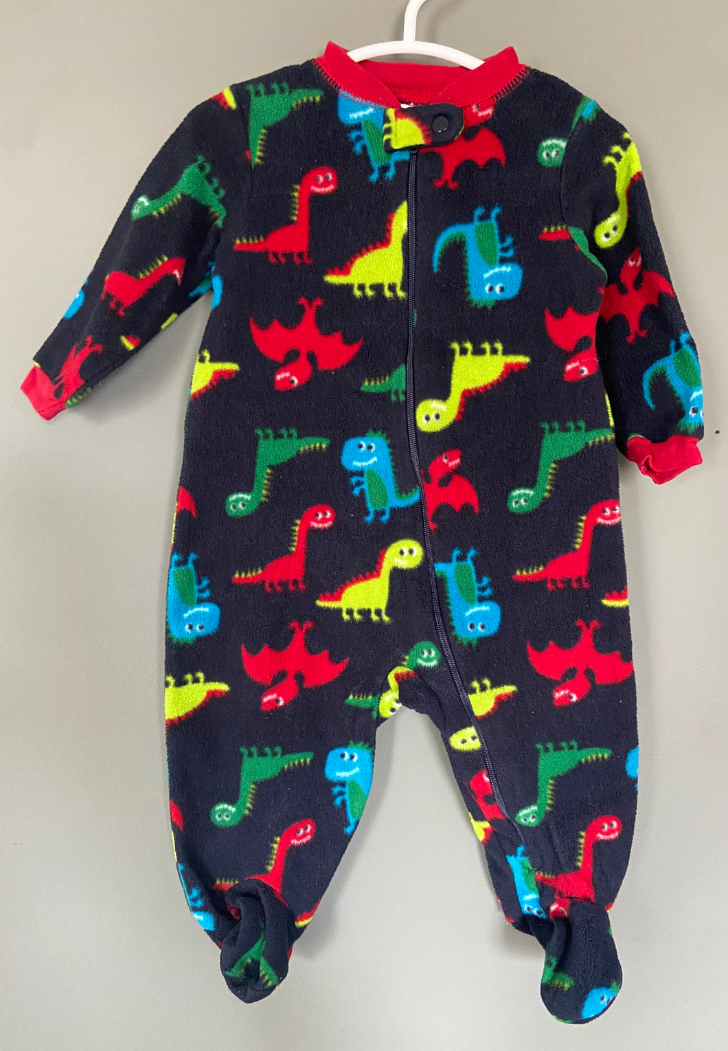 Garanimals pajamas 6-9M, fleece, dinosaurs - size 6-9 Months