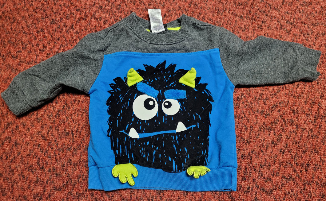 Monster face Long sleeve shirt - size 12 Months