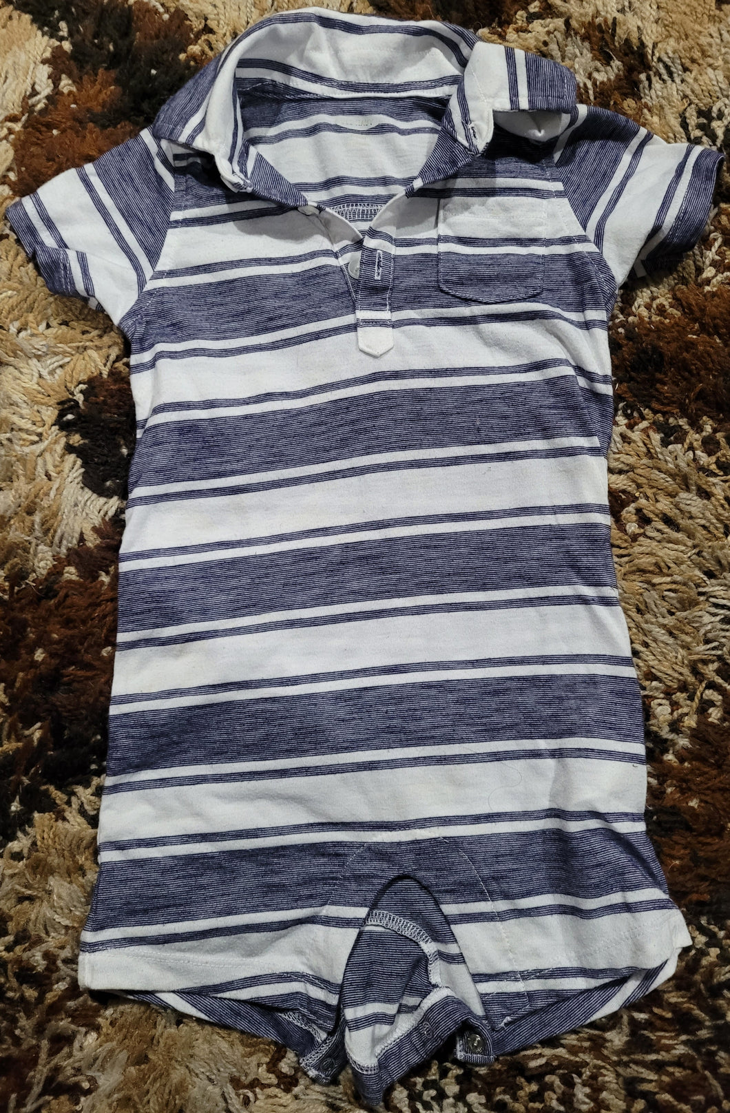 Old navy ramper Blue and white striped - size 18 Months