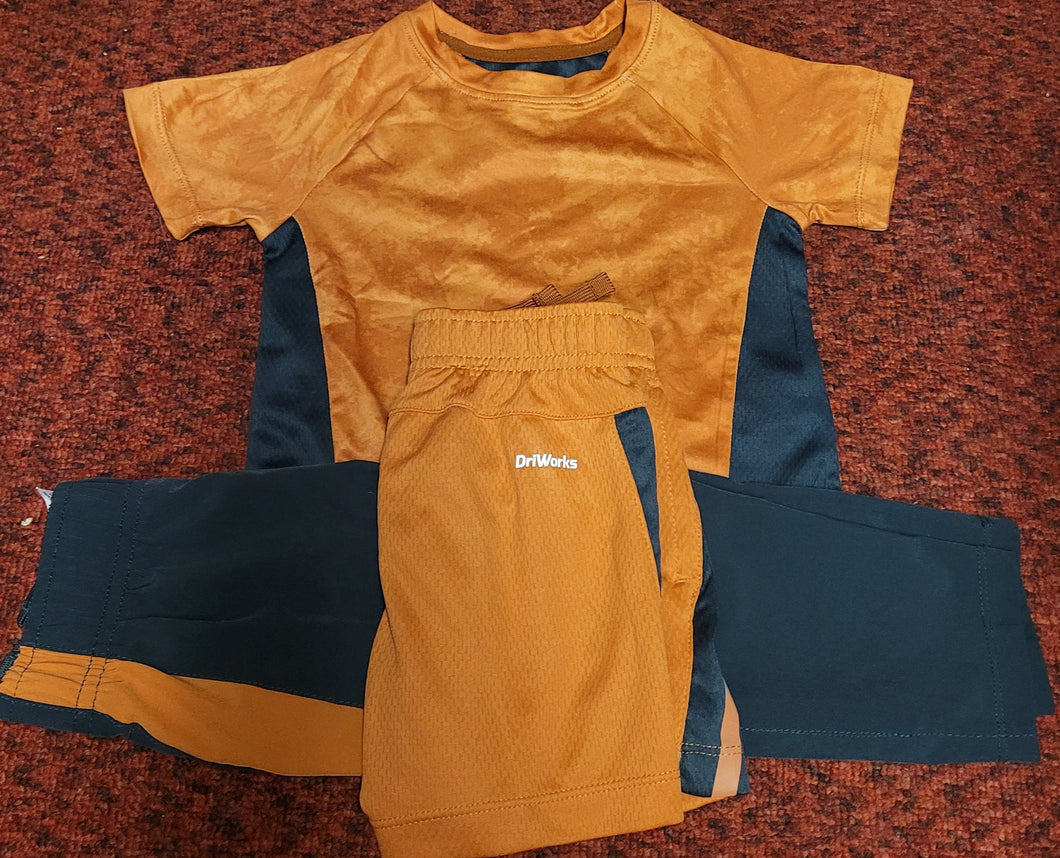3 piece outfit set Orange and grey - size 18 Months