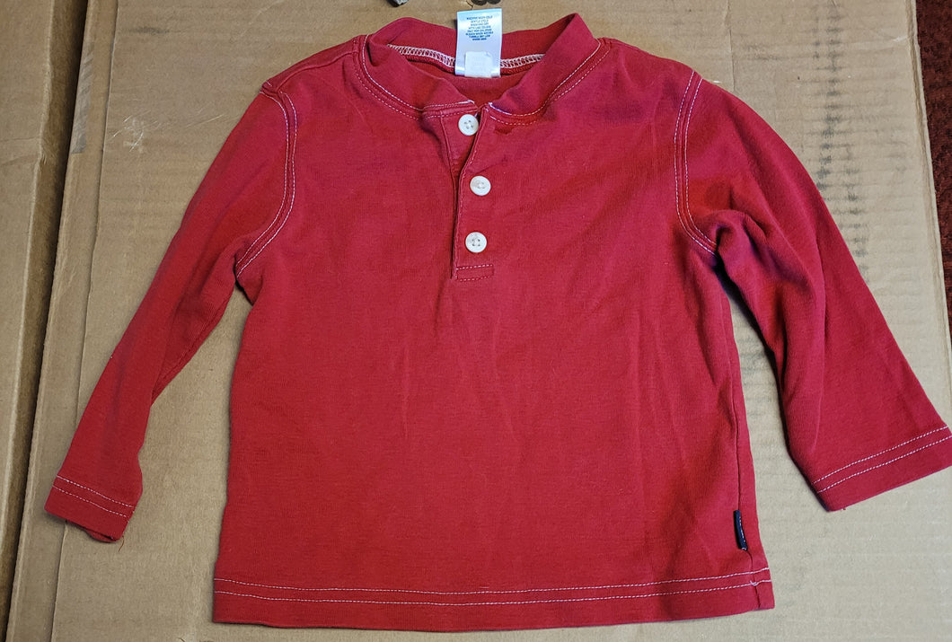 Red long sleeve shirt - size 12-18 Months