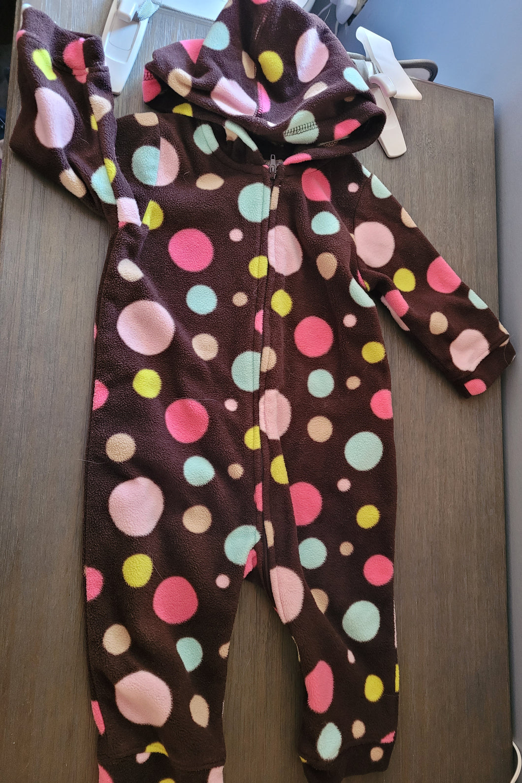 Poke-a-dote jumpsuit Fleece - size 6-9 Months
