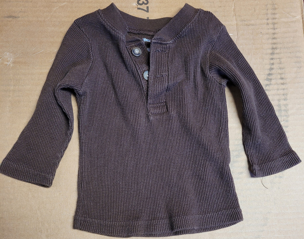 Brown long sleeve Shirt - size 12 Months