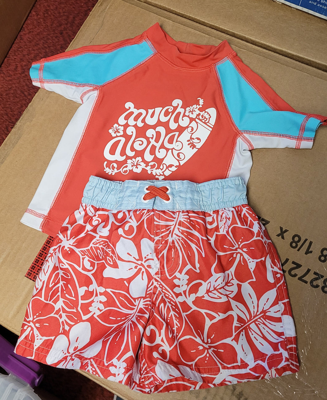 Much aloha Swim outfit - size 12 Months