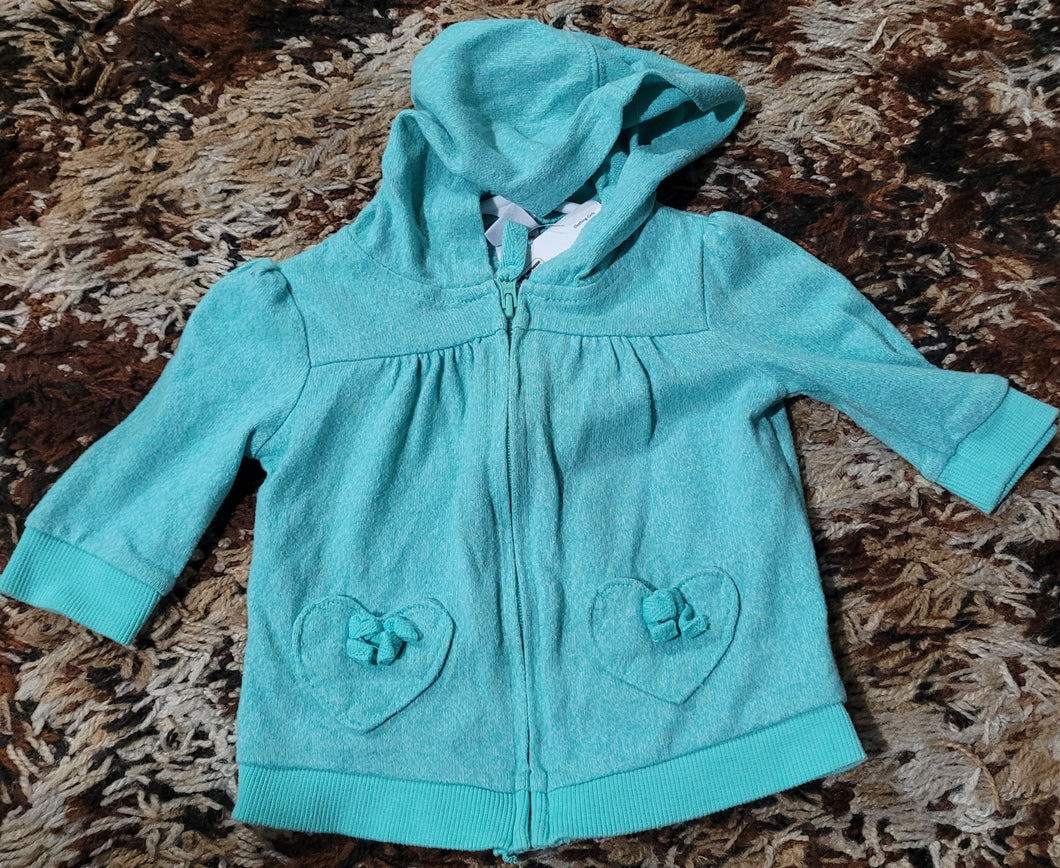Light zip up hoodie - size 3 Months