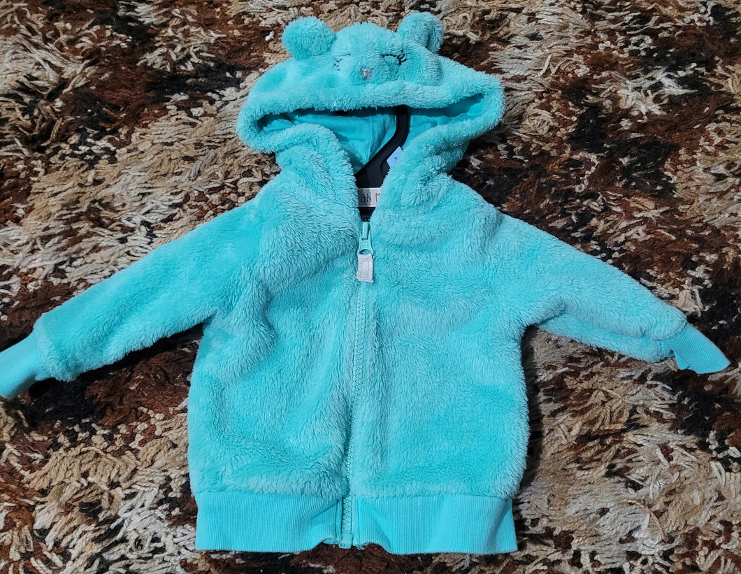 Light blue far jacket - size 3 Months