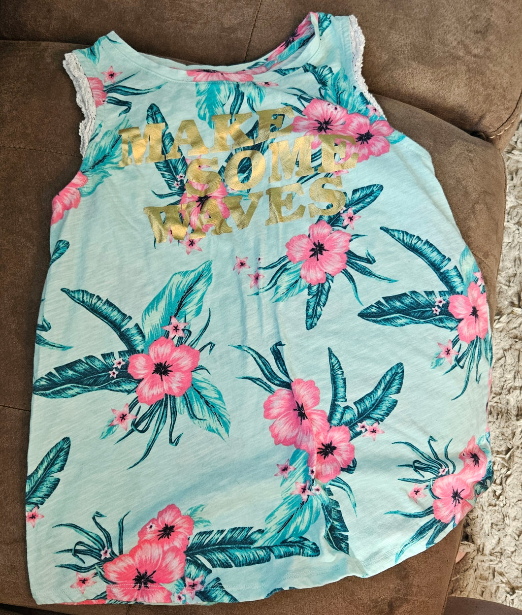 Make some waves Hawaiian SO tank 14/16 - size Kids 14