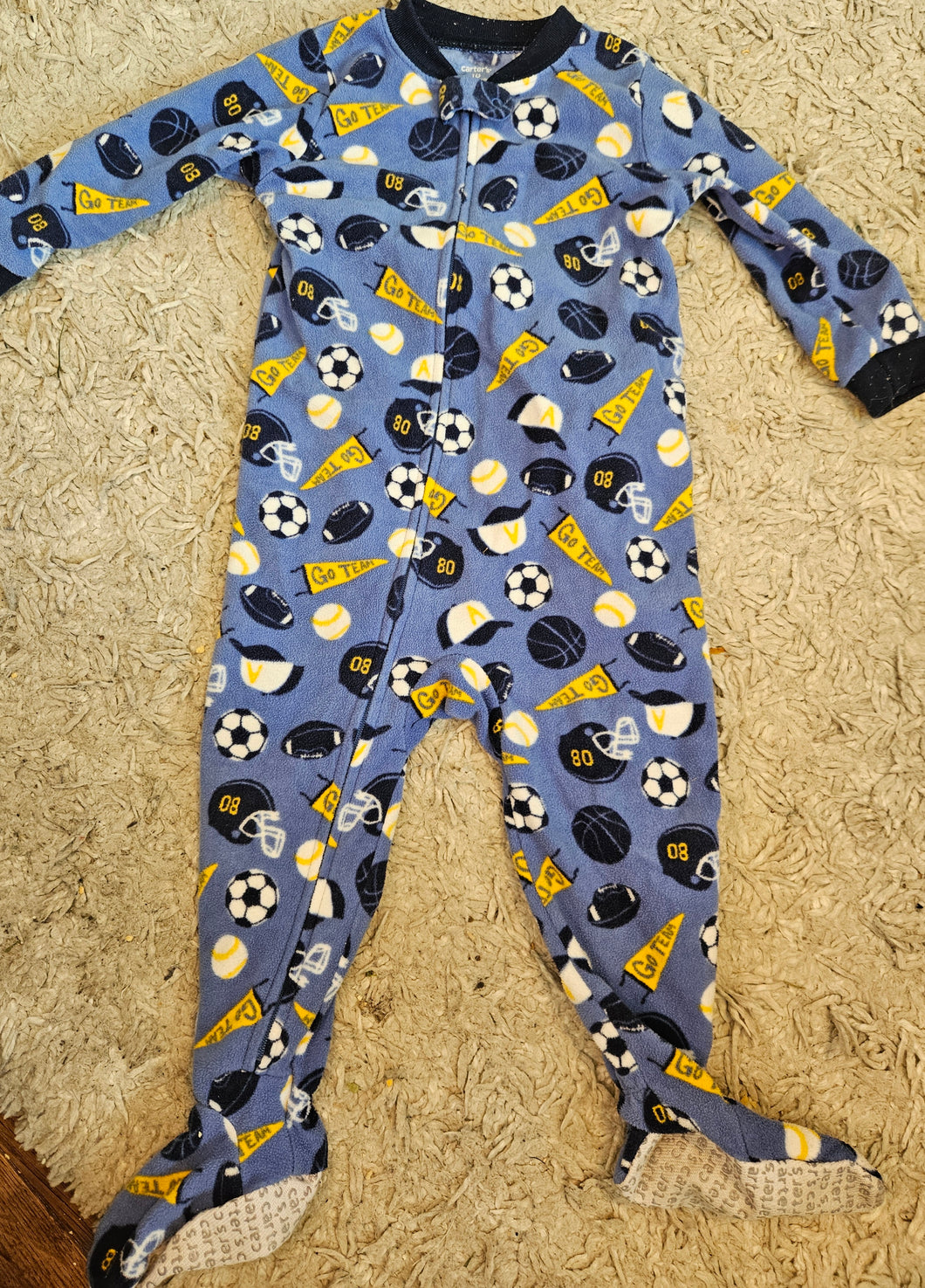 Sports footie pj - size 18 Months