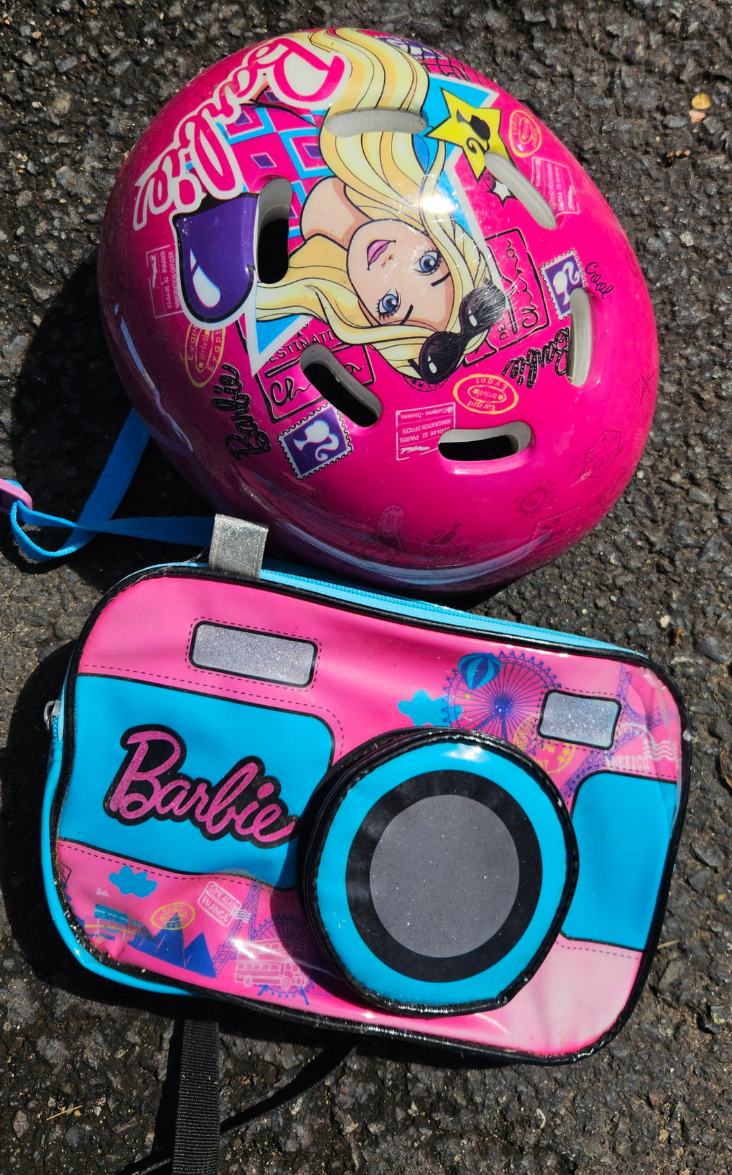Barbie helmet / bike bag