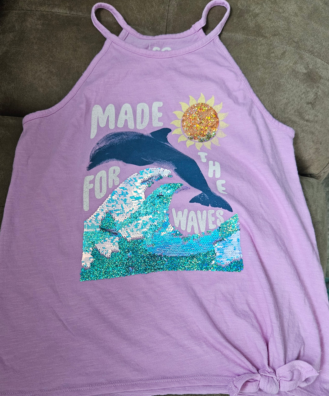 Purple dolphin tank - size Kids 14
