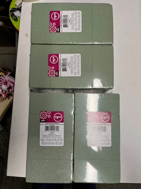 NEW foam blocks 4 packs, 4 pieces ineach